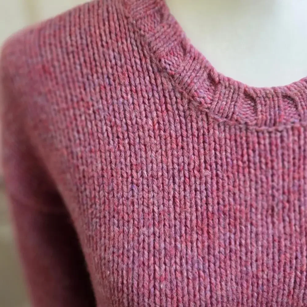 J. Crew Wool Crewneck Sweater Winter Top Medium Pink Mauve